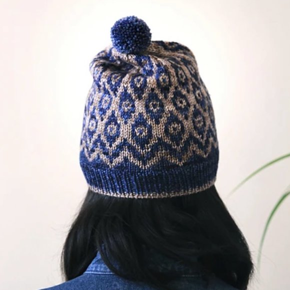 Hand Knit Patterned Beanie